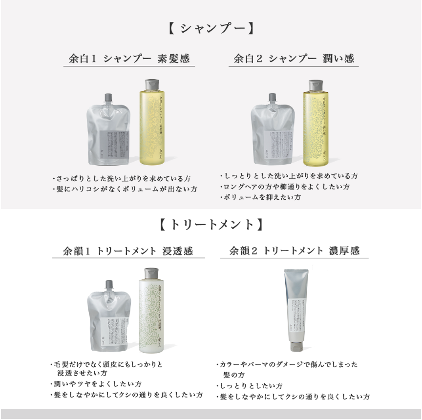 ＜詰め替え用＞ 余白１ シャンプー 素髪感 300ｍL